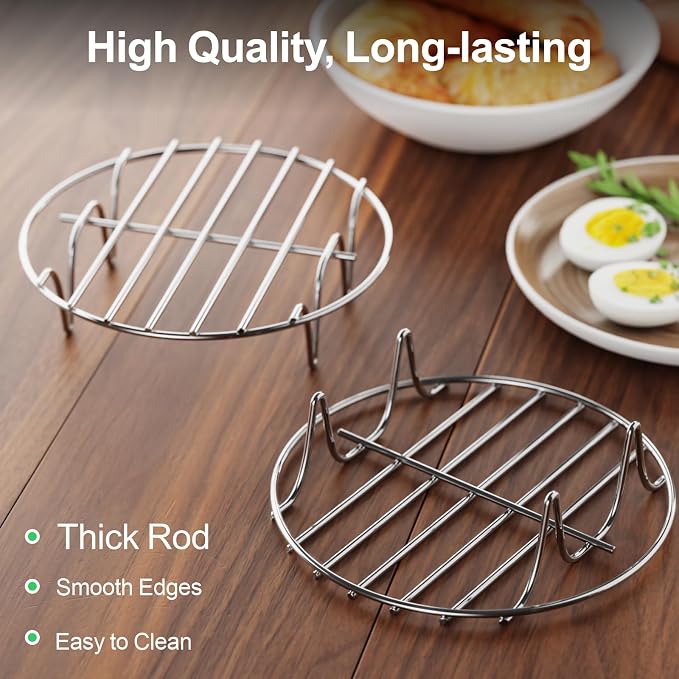 Trivet for Instant Pot Steamer Rack - 6/8 Qt Cooking Stand 1 Pack | Food-Grade Stainless Steel, Elevated Steam Surface, Open Rack Design, Supports Baking, Roasting and Cooling Tasks, Pot Stand
