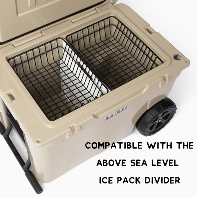 Above Sea Level Cooler Basket for YETI Tundra Haul, YETI Roadie 48, and YETI Roadie 60 - Wire Cooler Rack for YETI Wheeled Coolers - Compatible with YETI Accessories