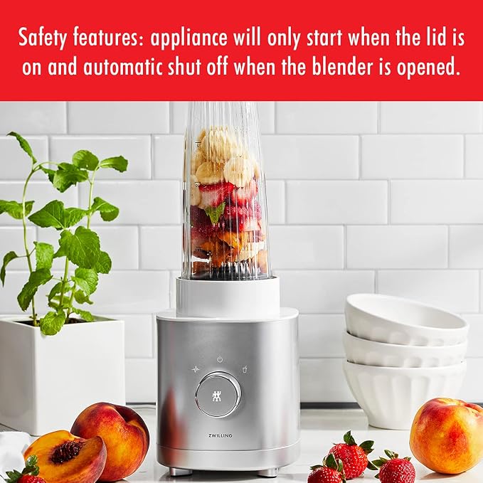 ZWILLING Enfinigy 20-oz. Personal Blender, Smoothie Blender, Silver