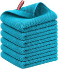 Nialnant 6 Pack Kitchen Towels,Large 100% Cotton Hand Towels,Absorbent Dish Towels for Drying Dishes-Blue