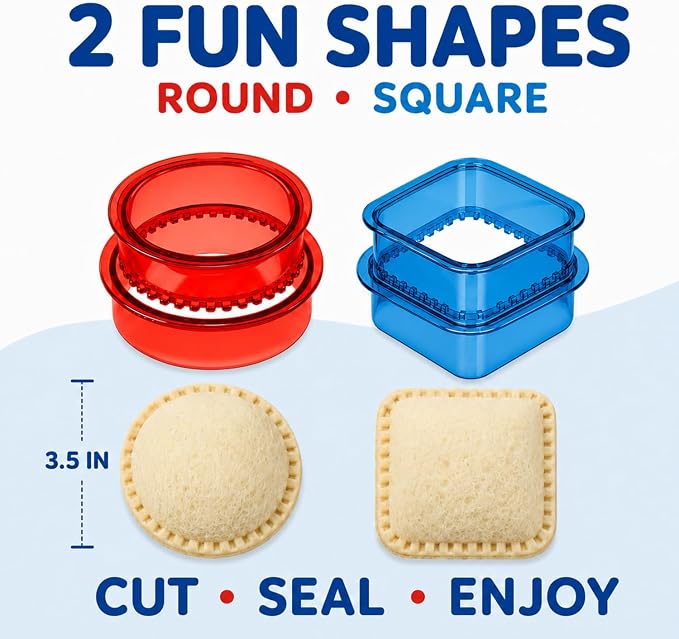 Bento Box Accessories - Crustable Sandwich cutters for kids - Uncrustable Sandwich Cutter and Sealer -School Lunch Accessories