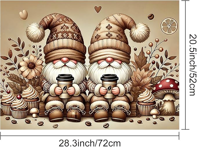 HOMETITUTE Gnomes Stove Top Cover 28x20 Diatomite Heat Resistant Mat