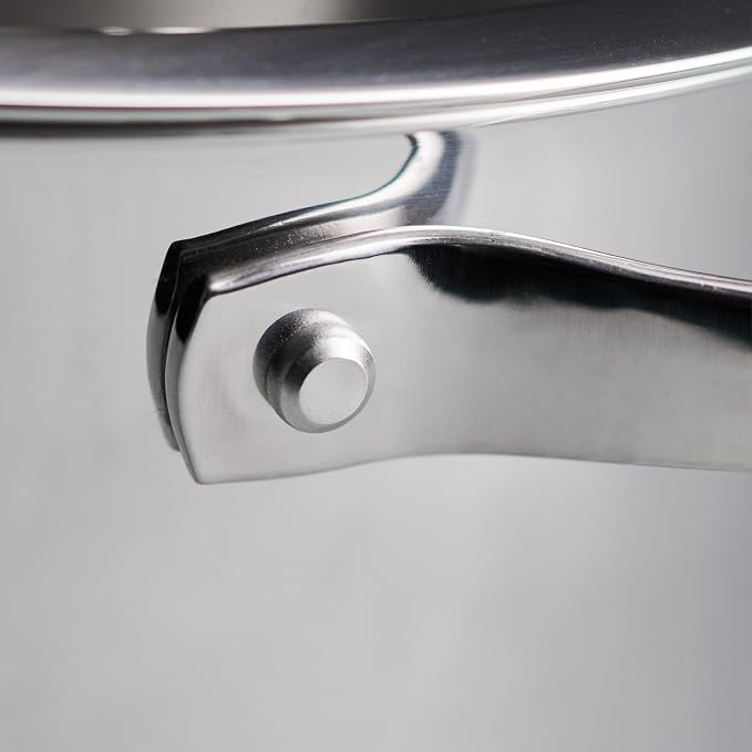 Tramontina Tempo Tri-Ply Base Stainless Steel 4-Qt Large Sauce Pan with Lid | Induction-Ready Saucepan, Oven-Safe, Dishwasher-Safe