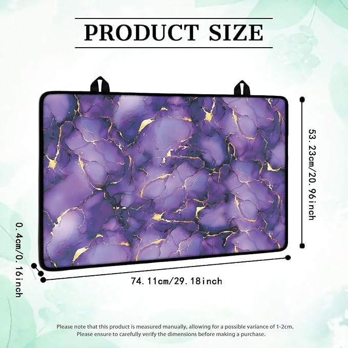 Marble Purple Stovetop Covers for Electric Stove Anti-Scratch Kitchen Countertop Cover Anti-scalding Oven Mat 30"x21" Non-Slip Kitchen Counter Stove Protector Pad