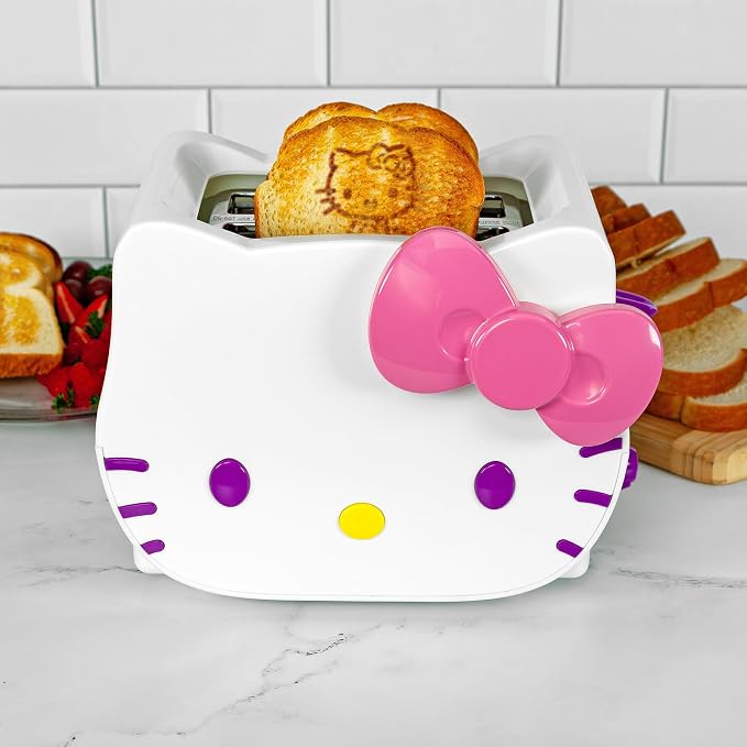 Uncanny Brands Deluxe 3D Sanrio Hello Kitty Toaster