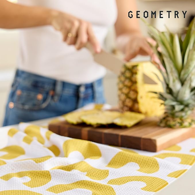 GEOMETRY Kitchen Tea Towels - Quick Dry Microfiber Dish Towels for Kitchen Sunny Hills, 18" x 30" 1 Pack