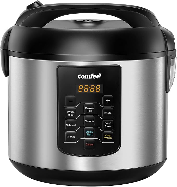 COMFEE' Large Rice Cooker with 8-Functions, 10-Cups Uncooked Rice