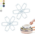 Silicone Pan Protectors for Stacking 2 Piece (Sky Blue, S) | Pot Separators for Cookware, Prevent Scratch, Protect Coating, Dishwasher Safe, Multi-Purpose Heat Resistant Trivets