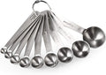 Measuring Spoons: U-Taste 18/8 Stainless Steel Measuring Spoons Set of 9 Piece: 1/16 TSP, 1/8 TSP, 1/4 TSP, 1/3 TSP, 1/2 TSP, 3/4 TSP, 1 TSP, 1/2 tbsp & 1 tbsp Dry and Liquid Ingredients | Kitchen Metal Measure Set, 1/16tsp, 1/8tsp, 1/4tsp, 1/3tsp, 1/2...