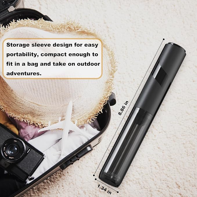 Milk Frother Handheld with Cover- 15-Second Silent Drink Mixer Wand | Travel Frother with ABS Sleeve, No Charging Required for Coffee, Matcha & Shakes