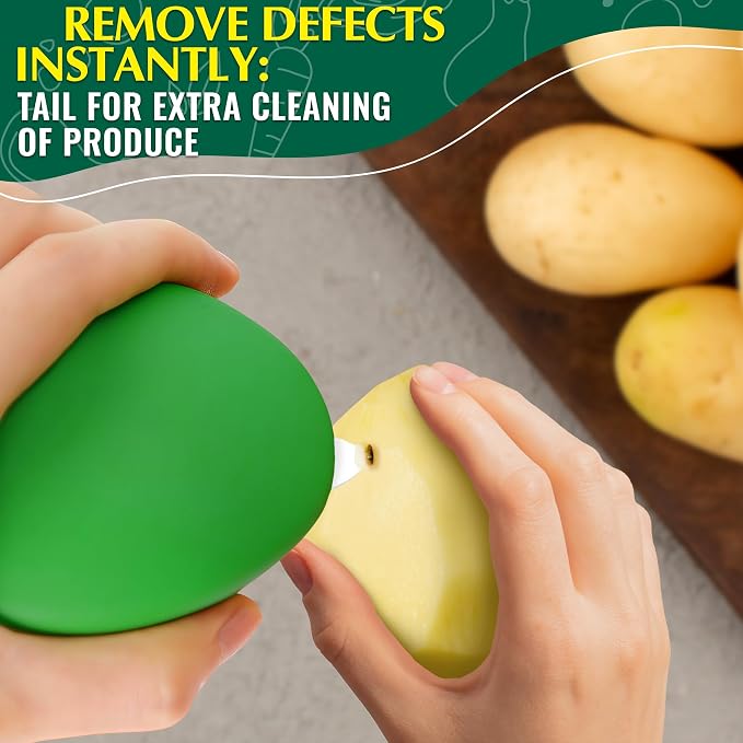 2 Pcs Potato Scrubber Brush, 2.3"x3.9", Soft and Stiff Bristles | Vegetable Brush Scrubber for Food, Ergonomic Design, Crack-Resistant Frame, Drawer Storage; for Carrots, Apples, & Mushrooms
