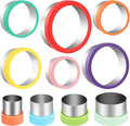 laxizar 10 Pcs Round Cookie Cutters Set Stainless Steel Biscuit Cutter