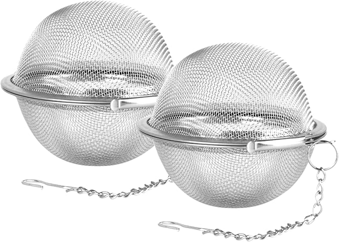 Fu Store 2pcs Stainless Steel Mesh Tea Ball 2.7 inches Tea Strainers | Teas Infuser Strainer Filters for Teas