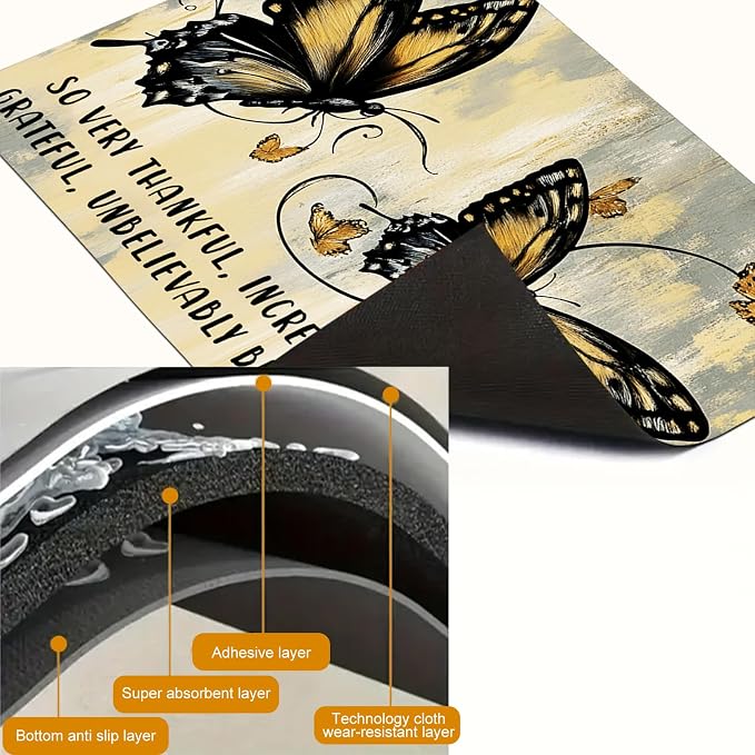 HOMETITUTE Spring Stove Top Covers for Electric Stove 28x20 Inches Butterfly Artwork Heat Resistant Glass Cooktop Pad Decorative Stovetop Cover for Kitchen Coffee Bar Decor