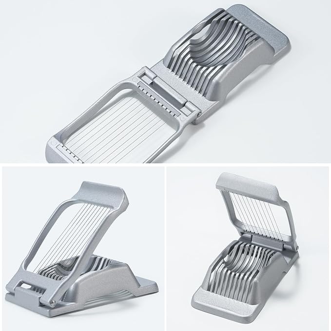 Sopito Stainless Steel Wire Egg Slicer for Hard Boiled Eggs & All Soft Food | Easy & Uniform Slices, Heavy Duty, Not Bend & Rust, Easy to Clean, Multipurpose Egg Cutter for Egg Salads, Sandwiches