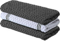 Infinitee Xclusives Kitchen Towels - 3 Pack - Cotton Dish Towel |15" x 25"| | 100% Cotton, Highly Absorbent Tea Towels - Lint Free, Soft, Durable & Quick Dry, Ideal for Drying Dishes & Kitchen Cleaning