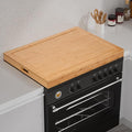 Buruis Bamboo Stove Cover for 28.82 x 20.83 Inch Gas & Electric Stoves | Noodle Board Design with Juice Groove, Extra Counter Space, Built-In Handles, Multi-Purpose Kitchen Serving Board