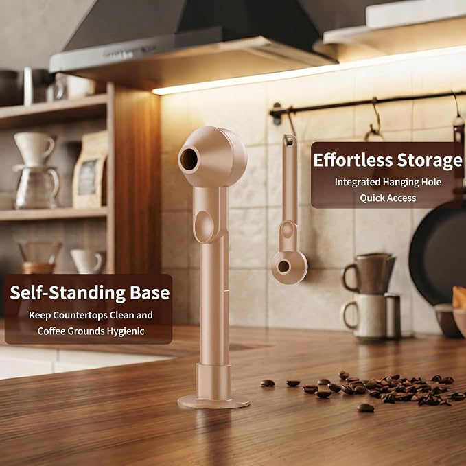 2 Pcs Coffee Scoop with Funnel for Reusable K Cup, 2 TBSP Measuring Spoon | Mess-Free Funnel Design, Sliding Leveler for Precise 2 TBSP, Long Handle for Ground Coffee, Protein Powder & Tea