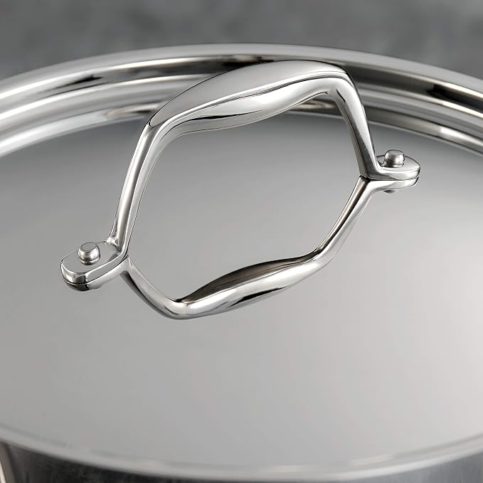 Tramontina Signature Tri-Ply Clad Stainless Steel 5-Quart Dutch Oven Pot | Induction-Ready, Dishwasher-Safe, NSF-Certified, Made in Brazil