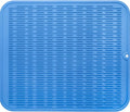 MicoYang Silicone Dish Drying Mat for Multiple Usage,Easy clean,Eco-friendly,Heat-resistant Silicone Mat for Kitchen Counter or Sink,Refrigerator or Drawer Liner Lichen BlueL 2XL 24 inches x 18 inches