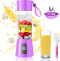 2026 New Portable Smoothies Blender - 13 Oz Personal Travel Blender | Small Blender with 6 Blades & 380ML Cup BPA Free, High Blending Speed Suit for Making Fresh Juice in Travel Sports