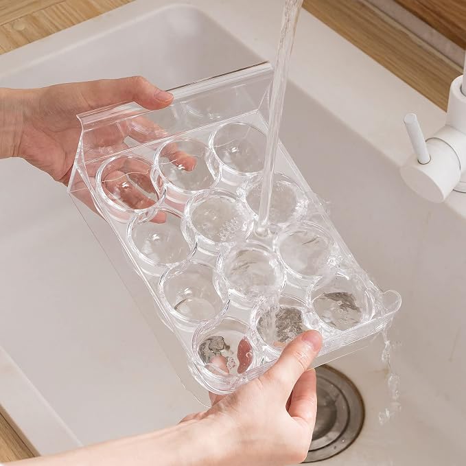 Egg Holder for Refrigerator Drawer Type Egg Container for Refrigerator BPA Free Fridge Organizer-12 Egg Storage,Stackable