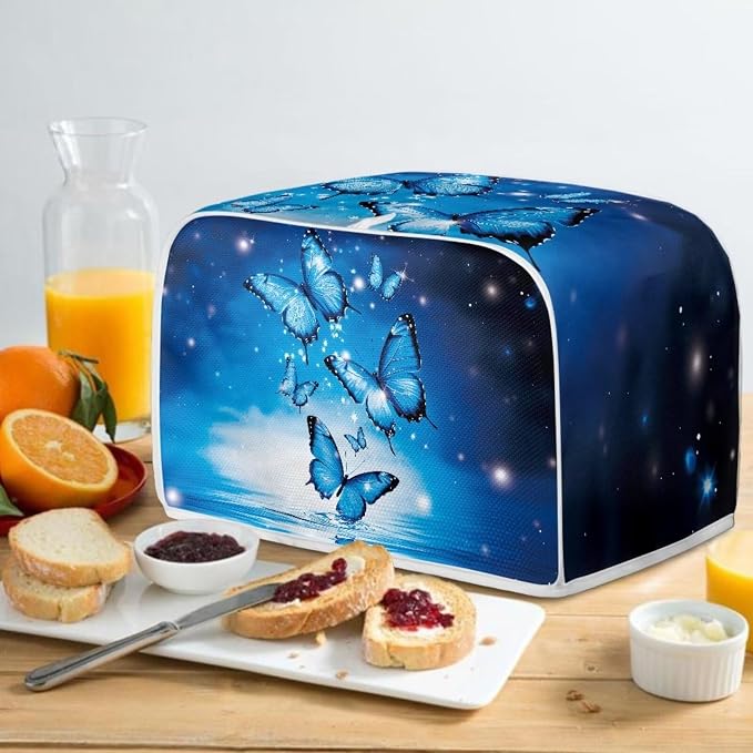 Butterfly Print Toaster Cover 4 Slice Toaster Oven Covers Dust Protection Small Appliance Covers, Waterproof Toaster Oven Protector Toaster Accessories Oven Cover, Kitchen Accessories