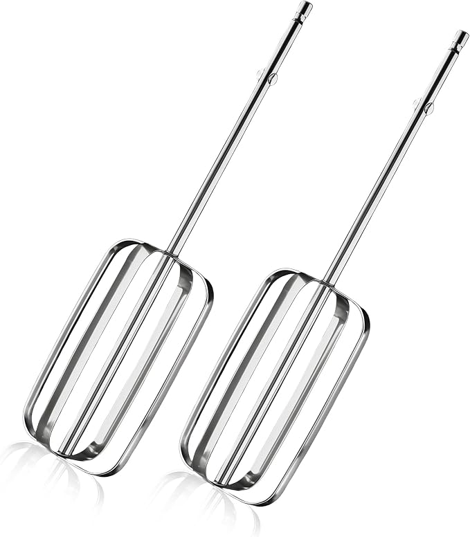 Hand Mixer Beaters for Hamilton Beach 2-Pack | Stainless Steel Whisk Attachments, fits 62682RZ/62692/62695V/64699, for Baking, Eggs, and Creams.