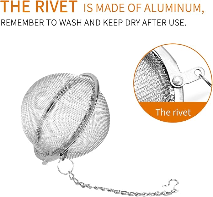 Fu Store 2pcs Stainless Steel Mesh Tea Ball 2.7 inches Tea Strainers | Teas Infuser Strainer Filters for Teas