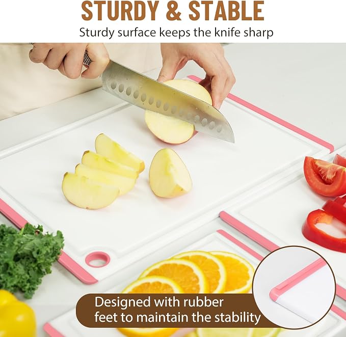 Cutting Board, Extra Large Cutting Boards for Kitchen Chopping Board with Juice Grooves, Kikcoin