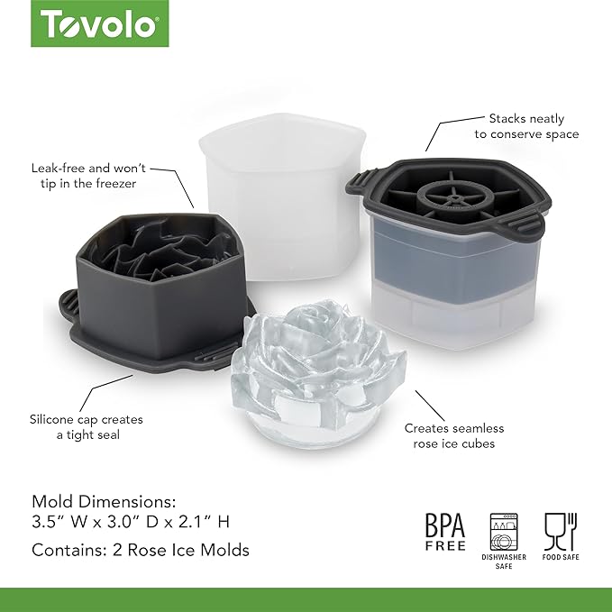 Tovolo, Molds Ice Rose Set Of 2