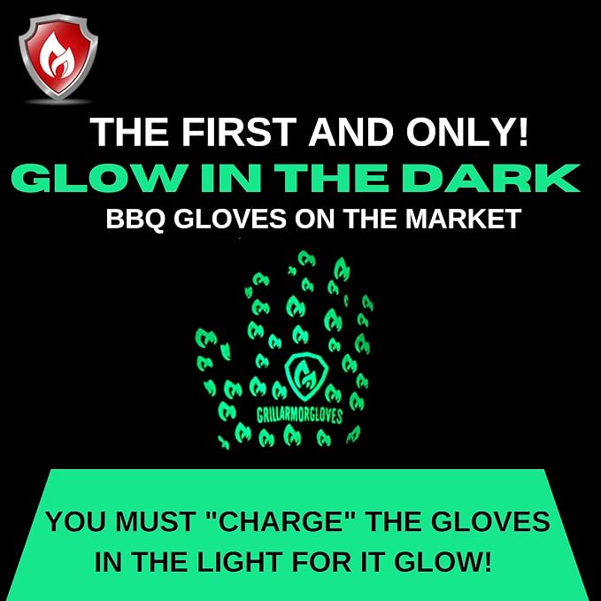 Grill Armor Oven Gloves with Fingers – 932°F Heat, Fire & Cut Resistant Mitts for BBQ, Grill, Cooking, Grilling, Baking, Smoker & Fire Pit