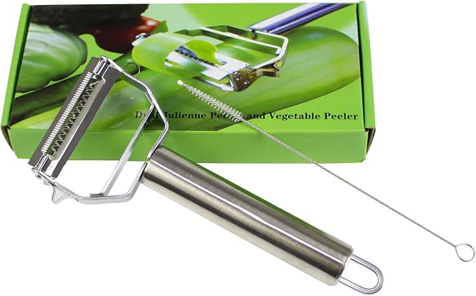 Vegetable Peeler,Potato Peeler,Carrot and Fruit Peeler,Ultra Sharp Dual Julienne Peeler Grater,Stainless Steel Dual Apple Peelers for Kitchen