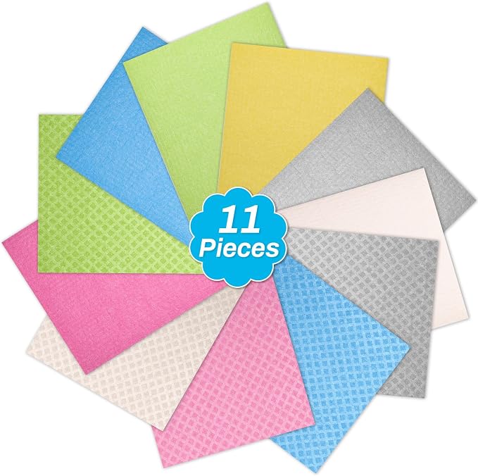 Lucomb Sedish Dishcloth (11 Pack- Multicolor)