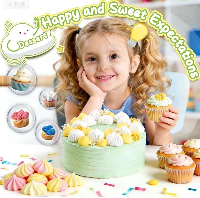 Suuker 4 Pieces Extra Large Piping Tips Set (F02 F06 9FT R22L) | Stainless Steel, Round Star Square Wide Jumbo, Cake Cupcake Cookie Decorating, Eclair Churro Meringue