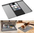 URMONA Waterproof Silicone Under Sink Mat 22'' x 19'' Shelf Liner for Kitchen and Bathroom, Cabinet and Counter Protector, Storage and Organizers, Litter Mat, Pet Cat Puppy Essentials(Beige)