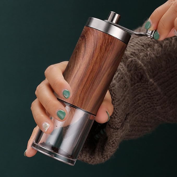 Manual Coffee Grinder,Adjustable Stainless Steel for Home & Travel | Detachable Body Cleans Easily. Ideal Portable Mill for Fresh Grounds At Camp, Office,or Daily Home use.