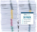 Simpli-Magic Cotton Herringbone Dish Towels, 15"x25" (30 Pack) – High Absorbent Kitchen Hand Towels (Multi-Color)