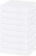 Homaxy 100% Cotton Waffle Weave Kitchen Dish Towels 8-Pack, White | 13 x 28 Inches, Ultra Soft Absorbent Dish Towels, Quick Drying Cleaning Towels