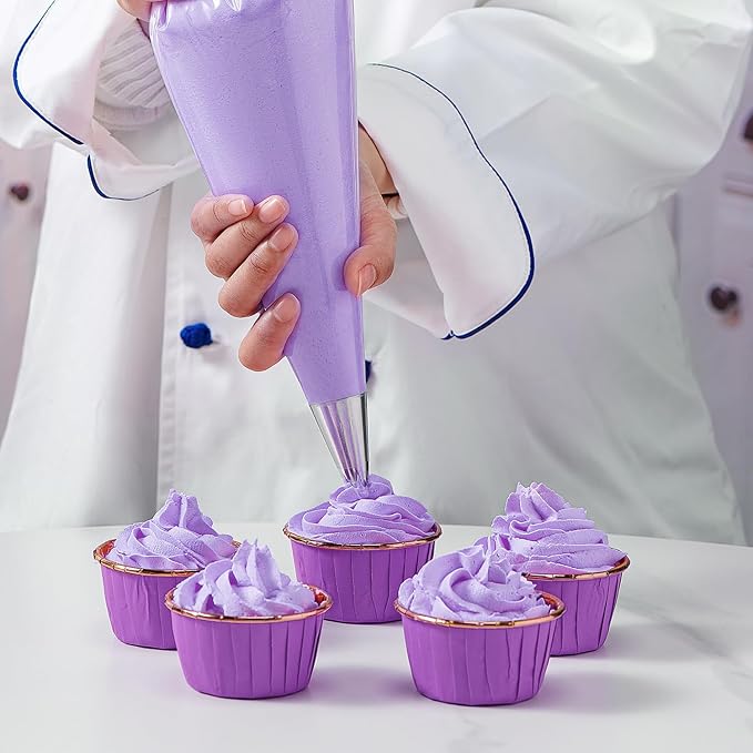 Keenpioneer 18-Inch Piping Bags, Large Capacity | Biobased Disposable Cake Decorating Pastry Bag - Pack of 100 (Packaging May Vary)