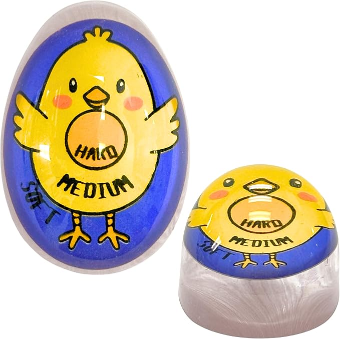 Iconikal 2-Pack Chick Egg Timer Color Changing Soft Medium Hard