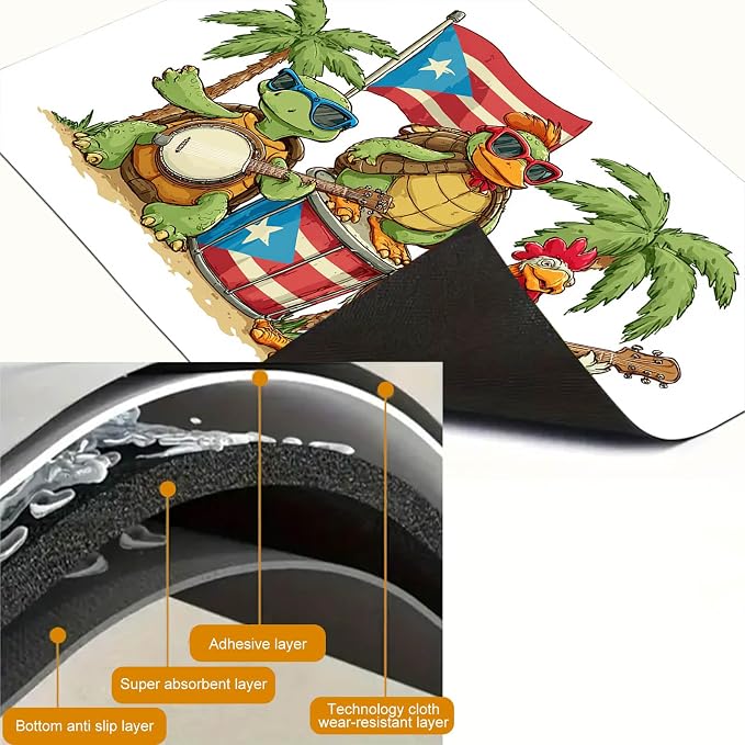 HOMETITUTE Tropical Band Stove Top Cover 28x20 Diatomite Heat Resistant Mat