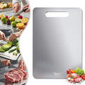 100% Pure Titanium Cutting Boards For Kitche,Easy to clean, Double-sided food-grade Cutting Board For Meats, Fruits And Vegetables,14.41 * 10.18