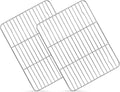 Homikit 2 Pack Small Baking Cooling Racks, 9.7 * 7.5 Inch Stainless Steel Wire Rack for Cooking Roasting Grilling, Fit for Toaster Oven Pan, Non-toxic & Heavy-Duty