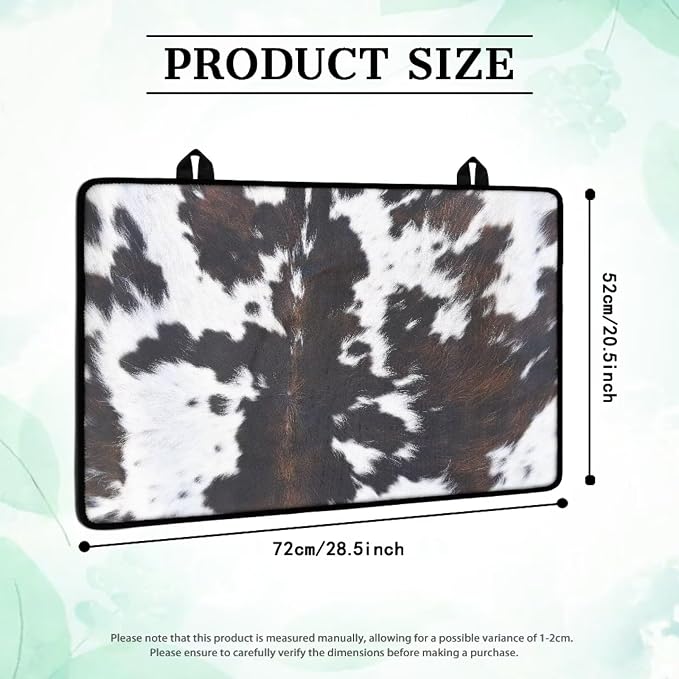 Cow Print Stove Top Covers for Electric Stove Animal fur Black Brown White Classic Glass Top Gas Stove Pad Heat Resistant Range Cooktop Mat for Kitchen 28"x20"