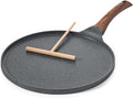 SENSARTE Nonstick Crepe Pan, Swiss Granite Coating Dosa Pan Pancake Flat Skillet Tawa Griddle 10-Inch with Stay-Cool Handle, Induction Compatible | Swiss Granite Coating Dosa Pan Pancake Flat Skillet Tawa Griddle with Stay-Cool Handle, Induction Compat...
