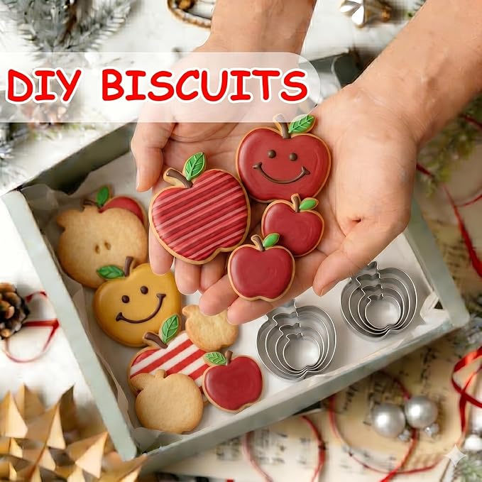 Cookie Cutters, 5 Pack (Apple)