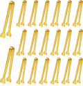 20-Packs Mini Serving Tongs, Stainless Steel Small Appetizers Tongs, Metal Kitchen Tongs, Ice Sugar Tongs for Serving Food (5inch，Gold)