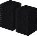 Homaxy 100% Cotton Waffle Weave Kitchen Dish Cloths 24-Pack, Black | 12 x 12 Inches, Ultra Soft Absorbent Dish Towels, Quick Drying Dish Rags with Hanging Loop
