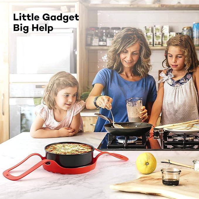 Goldlion Silicone Sling Lifter Accessories Compatible with Instant Pot 6 Qt and 8 Qt, Ninja Foodi 5 Qt / 6.5 Qt / 8 Qt and Other Brand Pressure Cookers, Red